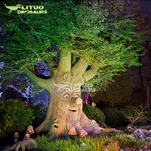 Pokok bercakap animatronik besar buatan